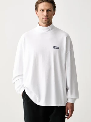 American Vintage longsleeve męski bawełniany biały