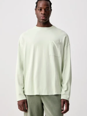 American Vintage longsleeve męski bawełniany zielony