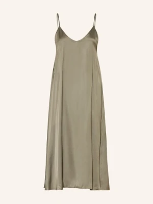 American Vintage Satynowa Sukienka Bovalow gruen