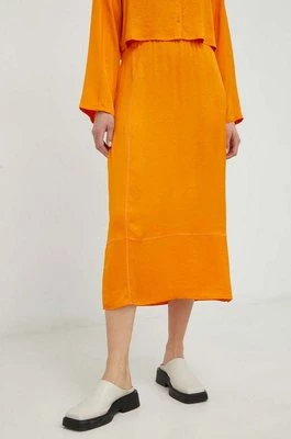 American Vintage spódnica kolor pomarańczowy midi prosta