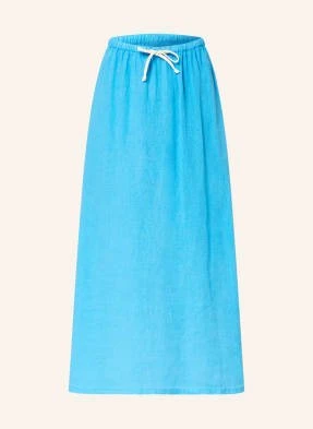 American Vintage Spódnica Z Lnu Ivybo blau