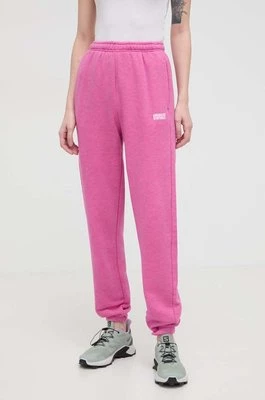 American Vintage spodnie dresowe JOGGING kolor różowy melanżowe DOV05AE24