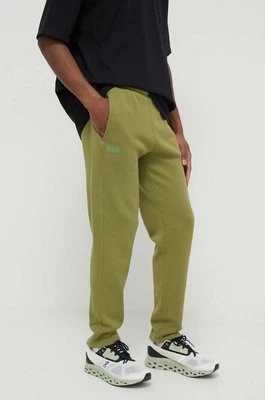 American Vintage spodnie dresowe JOGGING DROIT kolor zielony gładkie MIZU05BE24