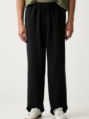 American Vintage spodnie joggery męskie bawełniane czarny