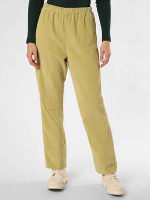 american vintage Spodnie Kobiety Bawełna zielony|żółty jednolity,