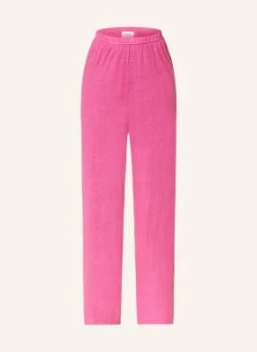 American Vintage Spodnie Marlena Pobsbury Z Lnu pink