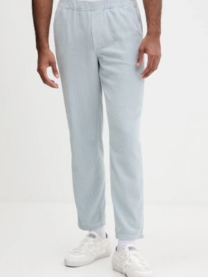 American Vintage spodnie sztruksowe męskie kolor niebieski w fasonie chinos MPADO10A