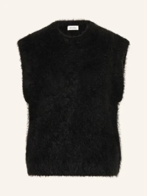 American Vintage Sweter Bez Rękawów Niby Z Alpaki schwarz