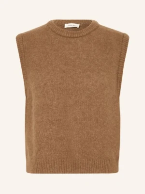 American Vintage Sweter Bez Rękawów Vitow Z Alpaką braun