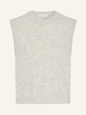 American Vintage Sweter Bez Rękawów Vitow Z Alpaką grau