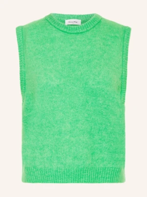 American Vintage Sweter Bez Rękawów Vitow Z Alpaką gruen JASKRAWY ZIELONY