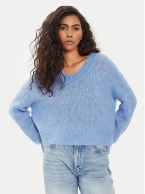 American Vintage Sweter Bymi BYM18AE24 Niebieski Regular Fit