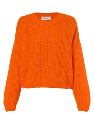 american vintage Sweter damski z dodatkiem alpaki Kobiety Sztuczne włókno pomarańczowy jednolity,