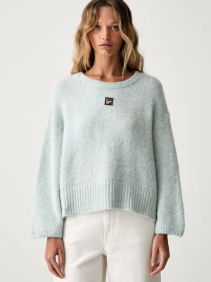 American Vintage sweter damski z wełną turkusowy