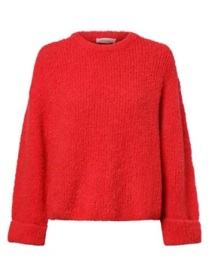 american vintage Sweter damski z zawartością alpaki - Zolly Kobiety Wełna czerwony jednolity, M/L
