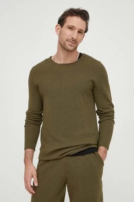 American Vintage sweter PULL ML COL ROND męski kolor zielony lekki MMARC18EE24
