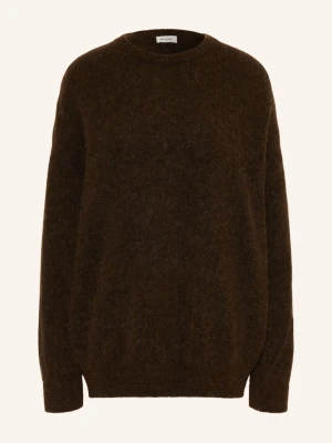American Vintage Sweter Oversize Vitow Z Alpaki braun CIEMNOBRĄZOWY