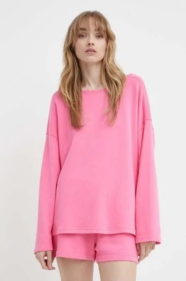 American Vintage sweter SWEAT damski kolor różowy lekki HAPY03CE24