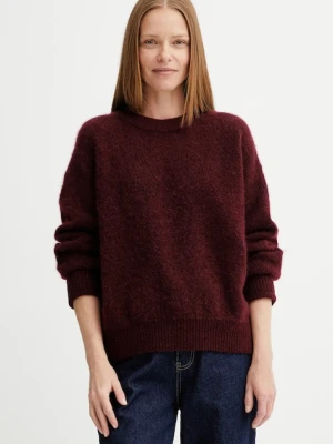 American Vintage sweter wełniany damski kolor bordowy VITO18E