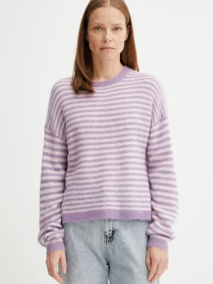 American Vintage sweter wełniany damski kolor różowy lekki NEN18C