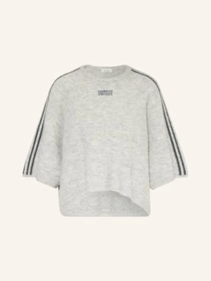 American Vintage Sweter Z Alpaki Z Rękawami 3/4 grau