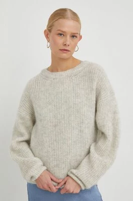 American Vintage sweter z domieszką wełny damski kolor beżowy ciepły