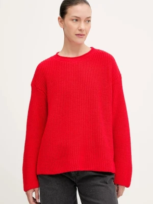 American Vintage sweter z wełną damski kolor czerwony ciepły CRA18B