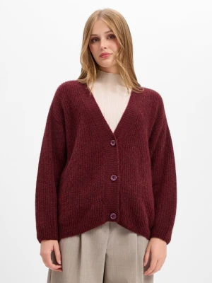 american vintage sweterka z domieszką wełny i alpaki Kobiety czerwony