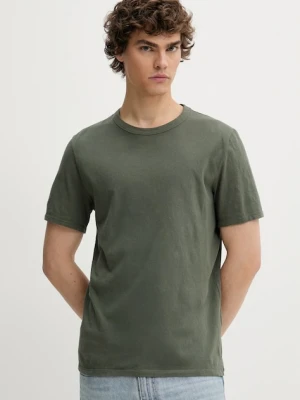 American Vintage t-shirt bawełniany kolor zielony gładki