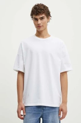 American Vintage t-shirt bawełniany męski kolor biały gładki