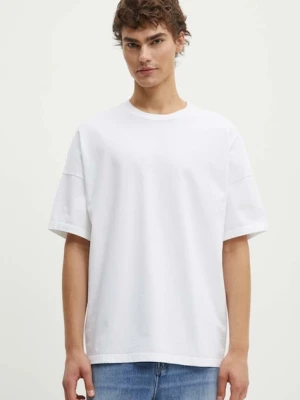 American Vintage t-shirt bawełniany męski kolor biały gładki