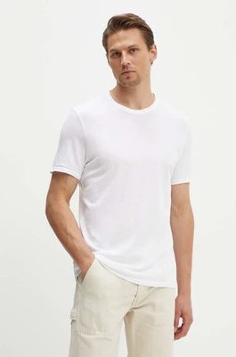 American Vintage t-shirt bawełniany męski kolor biały gładki MDEC1TH24