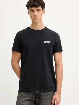 American Vintage t-shirt bawełniany męski kolor czarny gładki MYKO02C