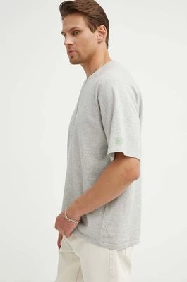 American Vintage t-shirt bawełniany TEE-SHIRT MC COL ROND męski kolor szary melanżowy MLAW02DE24