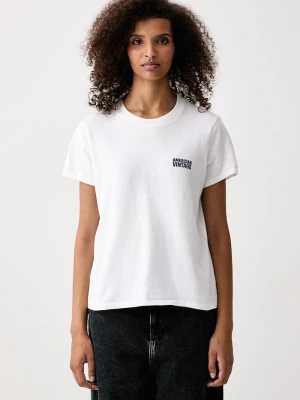 American Vintage T-shirt damski bawełniany biały
