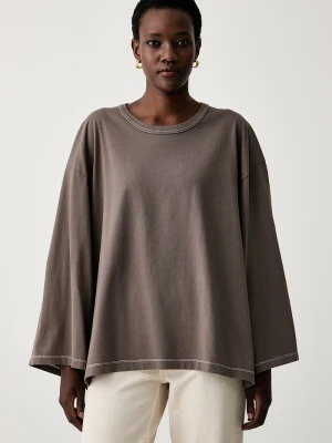 American Vintage longsleeve damski bawełniany brązowy
