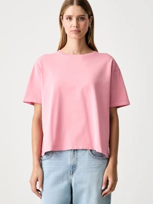 American Vintage T-shirt damski bawełniany różowy