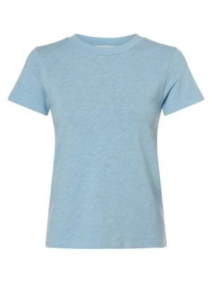 american vintage T-shirt damski Kobiety Bawełna niebieski marmurkowy,