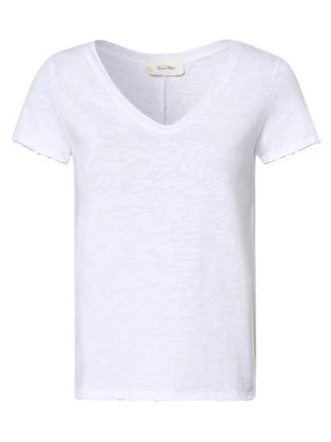 american vintage T-shirt damski Kobiety Dżersej biały jednolity,