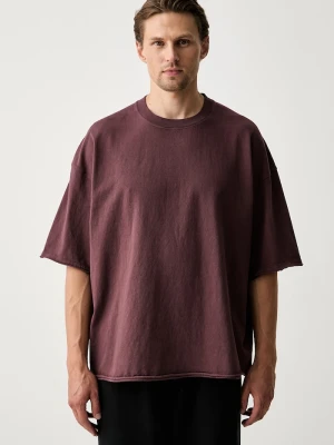 American Vintage T-shirt męski bawełniany bordowy