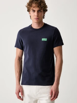 American Vintage T-shirt męski bawełniany granatowy