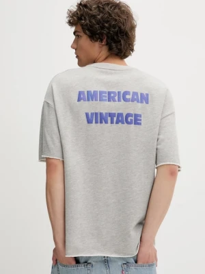 Zdjęcie produktu American Vintage t-shirt męski kolor szary z nadrukiem MZOF02AE25