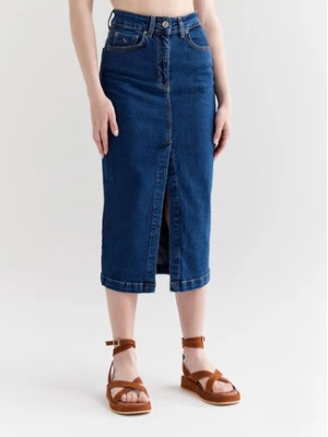 Americanos Spódnica jeansowa Georgia Niebieski Slim Fit