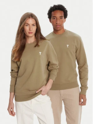 AMI Paris Bluza HSW060.730 Khaki Regular Fit