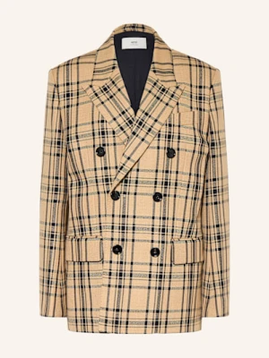 Ami Paris Długi Blezer braun