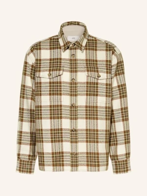 Ami Paris Flanelowa Koszula Wierzchnia beige