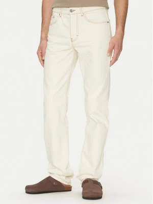 AMI Paris Jeansy HTR001.DE0039 Écru Classic Fit Kremowy