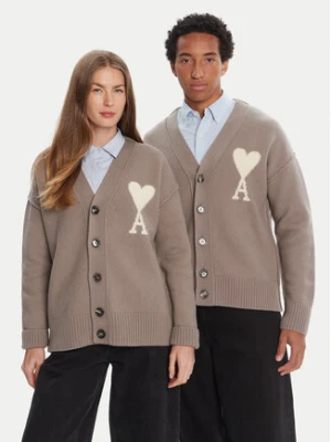 AMI PARIS Kardigan UKC090.KN0090 Szary Relaxed Fit