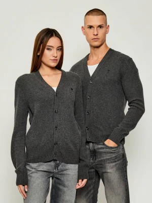 AMI Paris Kaszmirowy kardigan | Regular Fit | z dodatkiem wełny