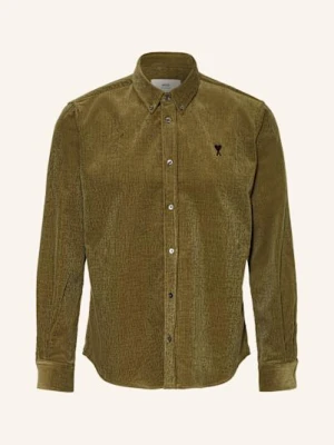 Ami Paris Koszula Sztruksowa Adc Slim Fit gruen